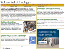 Tablet Screenshot of lifeunplugged.net